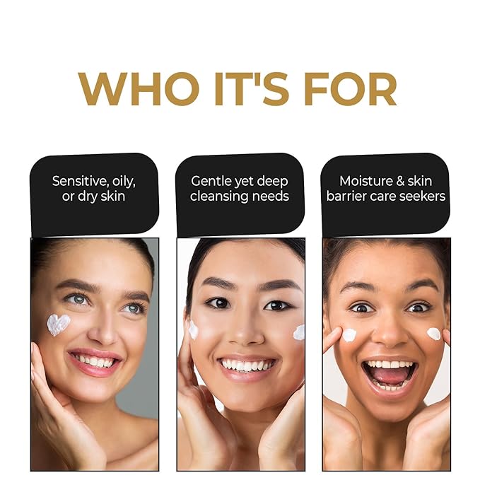 Pioom Rice Bran Cleansing Foam | Hydrating Face Wash for Sensitive Skin | Gentle K-Beauty Cleanser with Soft Creamy Texture & Lovely Scent | Family Size 16.9 fl oz