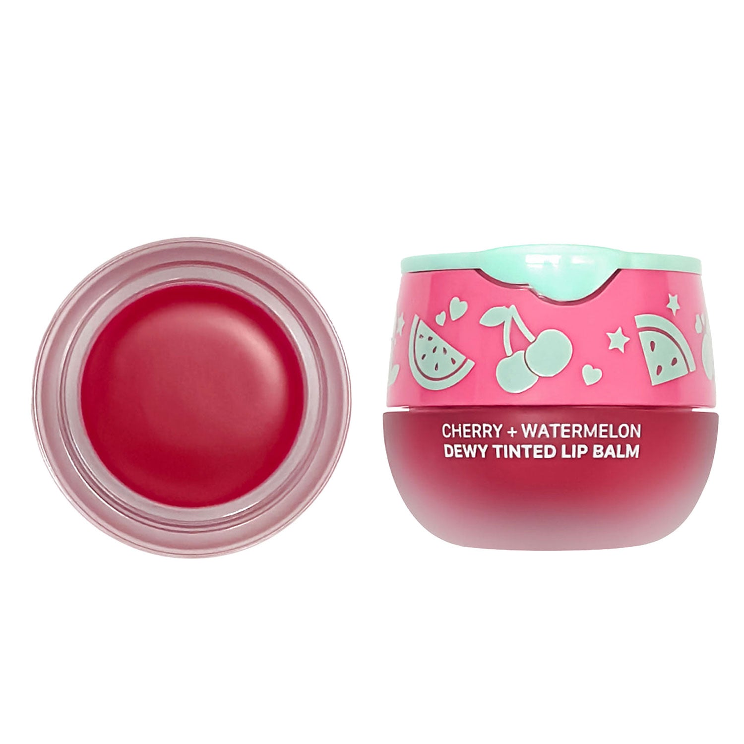 Look At Me Cherry Watermelon Dewy Tinted Lip Balm, Natural Ingredients, Korean Skin Care, Long-Lasting Moisture, Gifts For Women (0.2 fl.oz.)