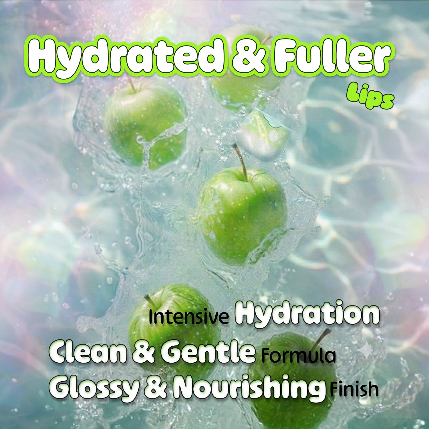 LOOK AT ME Apple+Collagen Hydrating Lip Balm, Long-Lasting Moisture, Natural Ingredients, Korean Skin Care, Nourishing & Plumping Lip Treatment for Dry Lips, Gift for Women (0.2 fl oz)