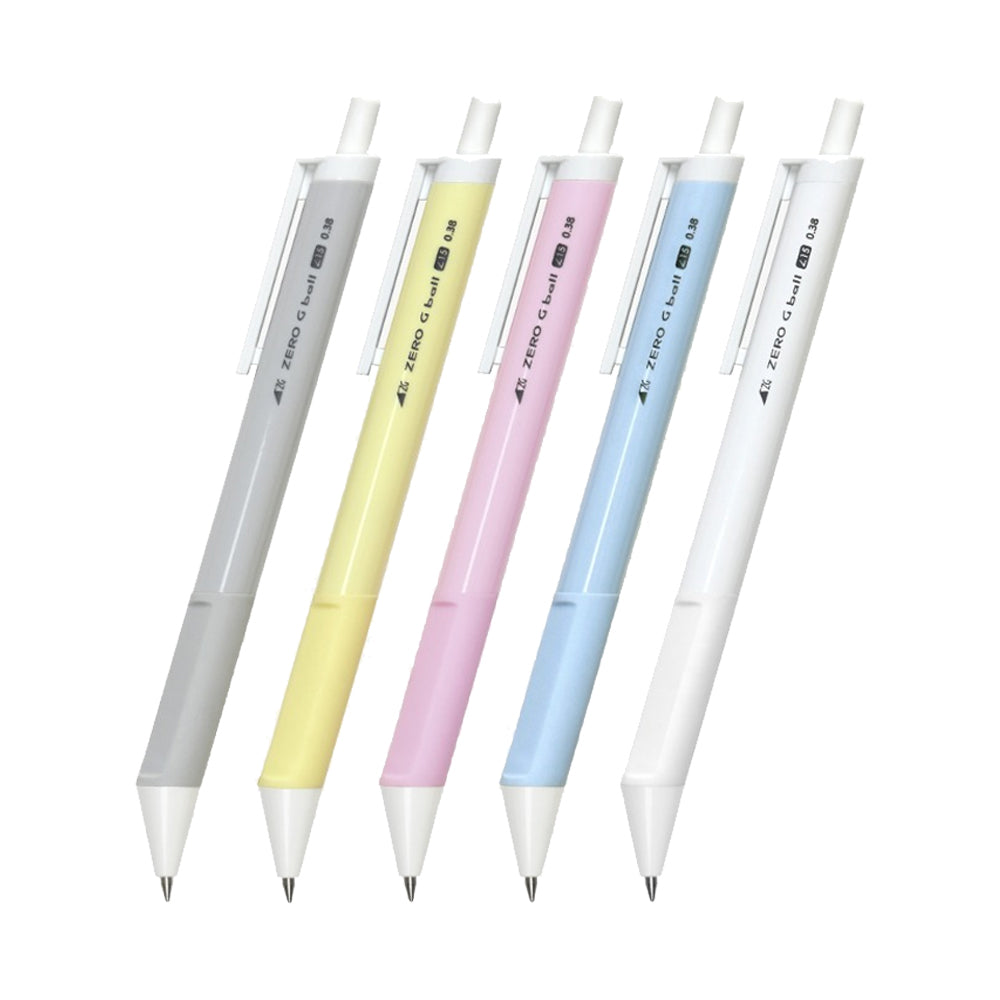 ZERO G Ball Ergonomic Black Pen Set - 5 Packs (0.38mm)