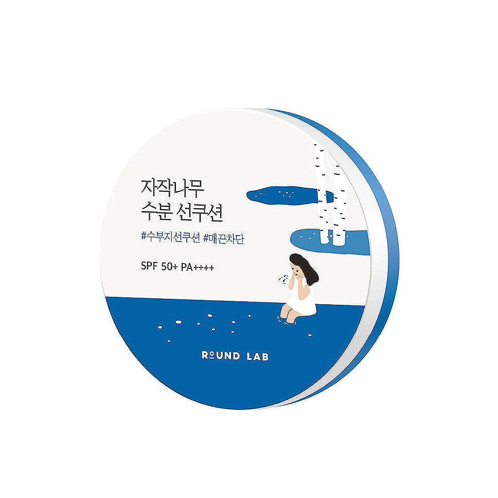 라운드랩 자작나무 수분 모이스춰라이징 선 쿠션 (SPF 50+ PA++++) 15g