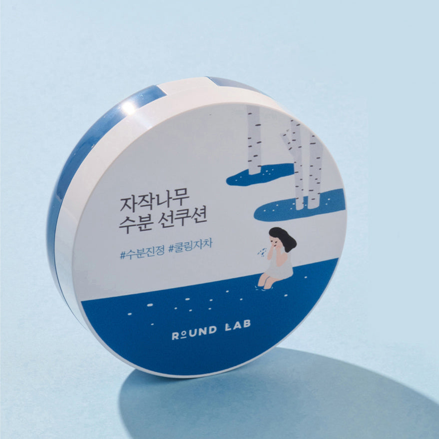 라운드랩 자작나무 수분 모이스춰라이징 선 쿠션 (SPF 50+ PA++++) 15g