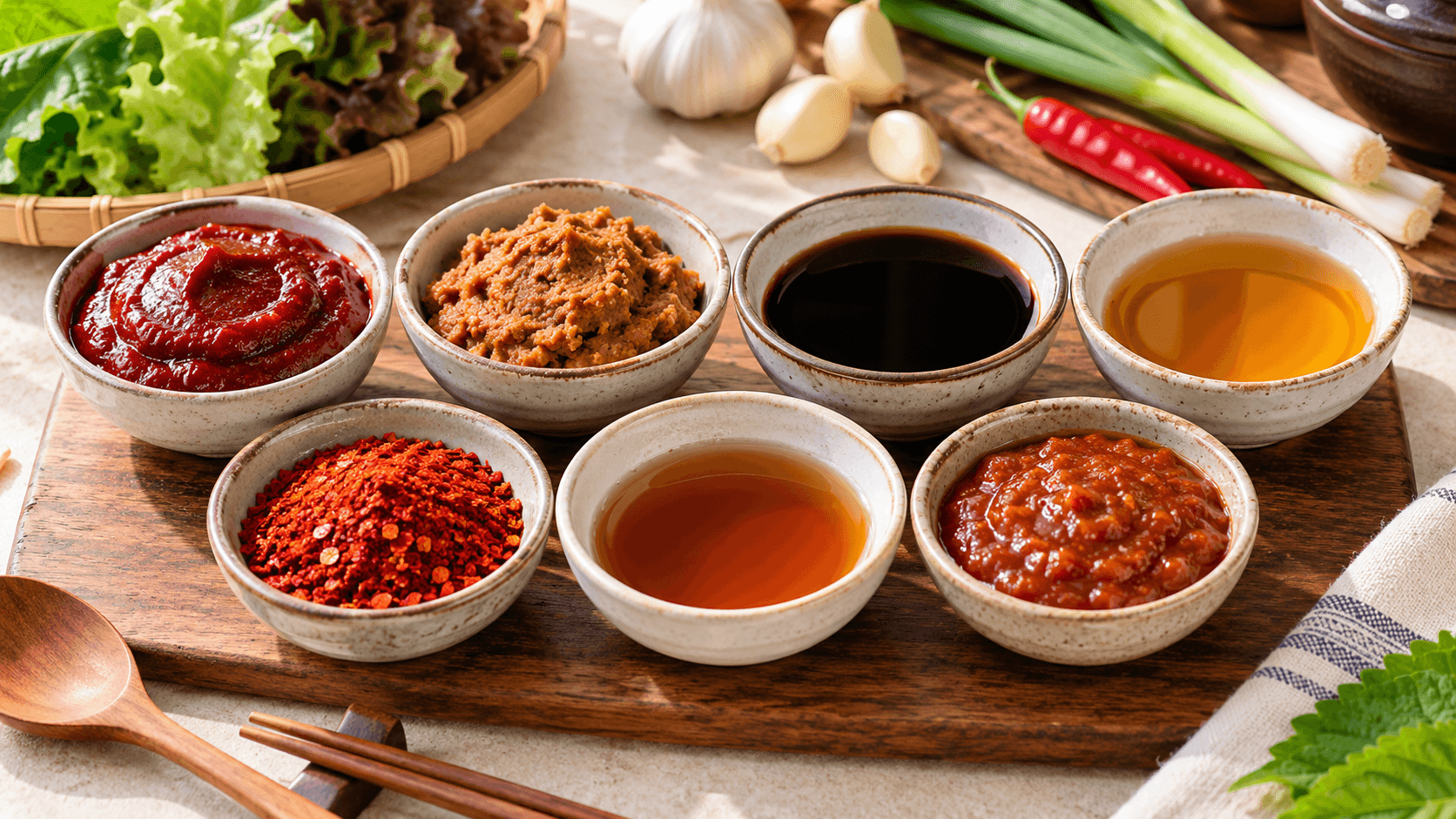 Korean Food Condiments: 7 Essential Sauces and Seasonings for Beginners
