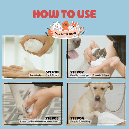 Wanspapa Dog Paw Cleaner | Gentle Pure Soap-Based Rinse-Off Paw Washer for Sensitive Paws | Natural Plant-Based & Residue-Free Formula | Safe for All Dogs, Puppies | Made in Korea | 5.072 oz / 150ml