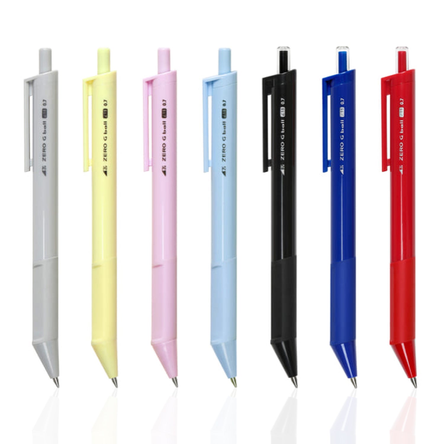 ZERO G Ball Ergonomic Multi-Color Pen Set 7 Packs (0.38, 0.5, 0.7, 1.0 mm)