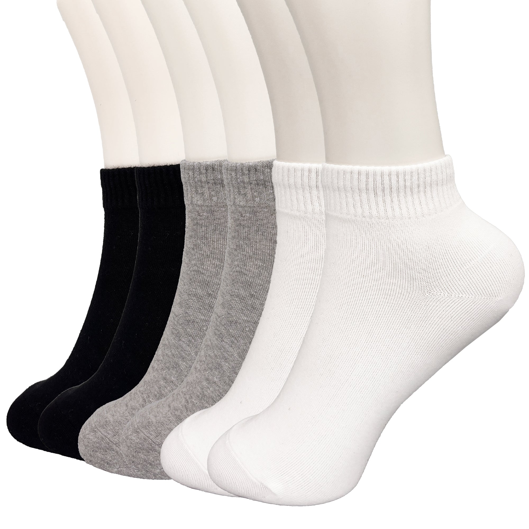 FEETO Cotton Ankle Socks, 6 Pairs