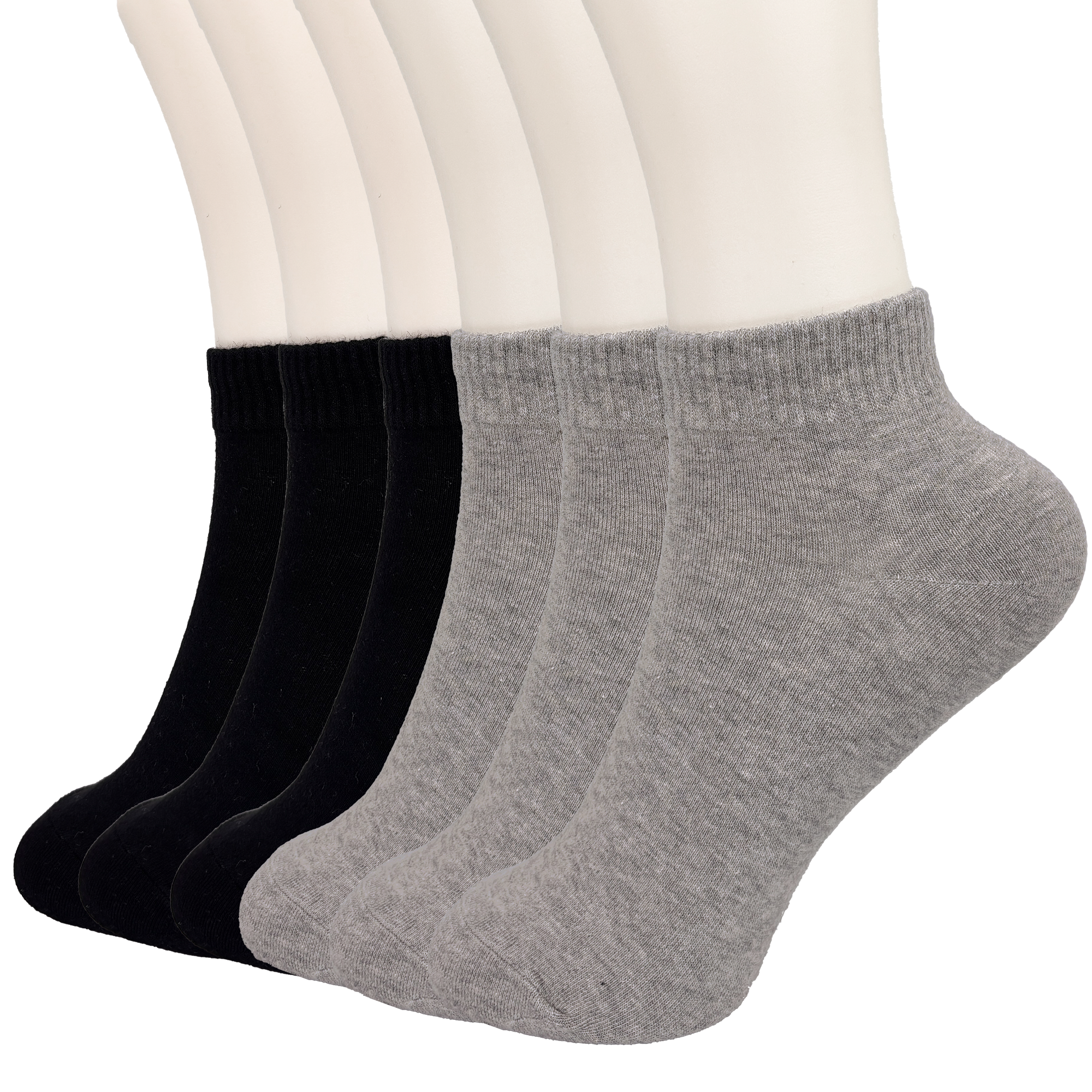 FEETO Cotton Ankle Socks, 6 Pairs