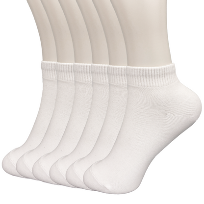 FEETO Cotton Ankle Socks, 6 Pairs