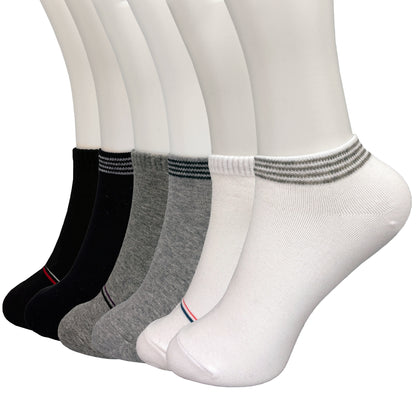 FEETO Cotton Ankle Socks, 6 Pairs