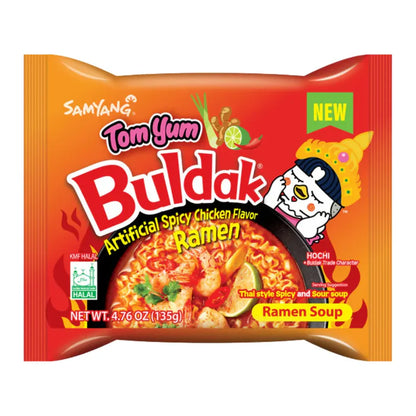 Samyang Buldak Ramen, Tom Yum Hot Chicken Flavor(5 Packs)