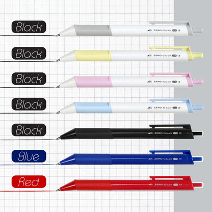 ZERO G Ball Ergonomic Multi-Color Pen Set 7 Packs (0.38, 0.5, 0.7, 1.0 mm)