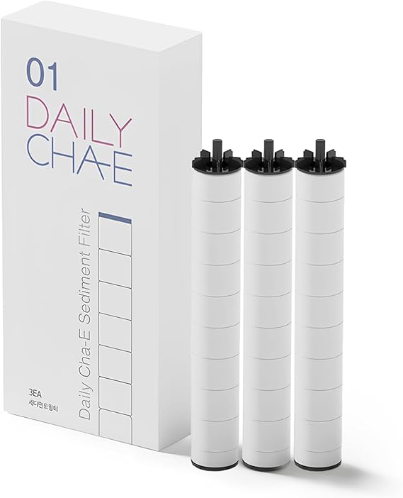 DAILY CHAE Replacement Shower Filter – Refill for Handheld Shower Head | Multi-Stage Vitamin C & Aroma Water Filter | Softens Hard Water & Reduces Impurities | 3-Pack (Showerhead Not Included)