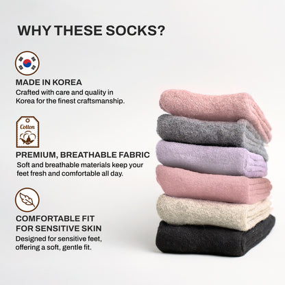 FEETO Non Binding Diabetic Socks for Women, 6 Pairs