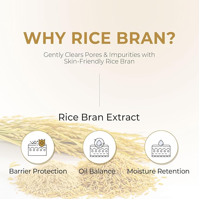 Pioom Rice Bran Cleansing Foam | Hydrating Face Wash for Sensitive Skin | Gentle K-Beauty Cleanser with Soft Creamy Texture & Lovely Scent | Family Size 16.9 fl oz