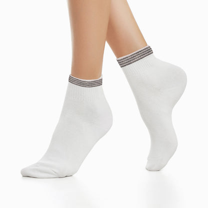 FEETO Cotton Ankle Socks, 6 Pairs