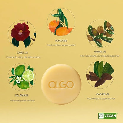 OLGO Citrus Shampoo Bar 3.5oz - Soap Free Solid Shampoo & Wash | Head to Toe for All Ages | Citrus, Argan Oil, Jojoba Oil, Shikakai | Vegan, Sustainable Formula - No Sulfates, Parabens, Phthalates