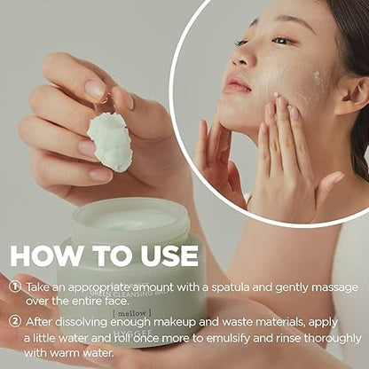 HYGGEE Soft Reset Green Cleansing Balm - Vegan Gentle Makeup Remover Sherbet Milky Oil Based Cleanser, Tea Tree Extract & Jojoba Oil, Hypoallergenic for Sensitive Skin, 3.38oz.