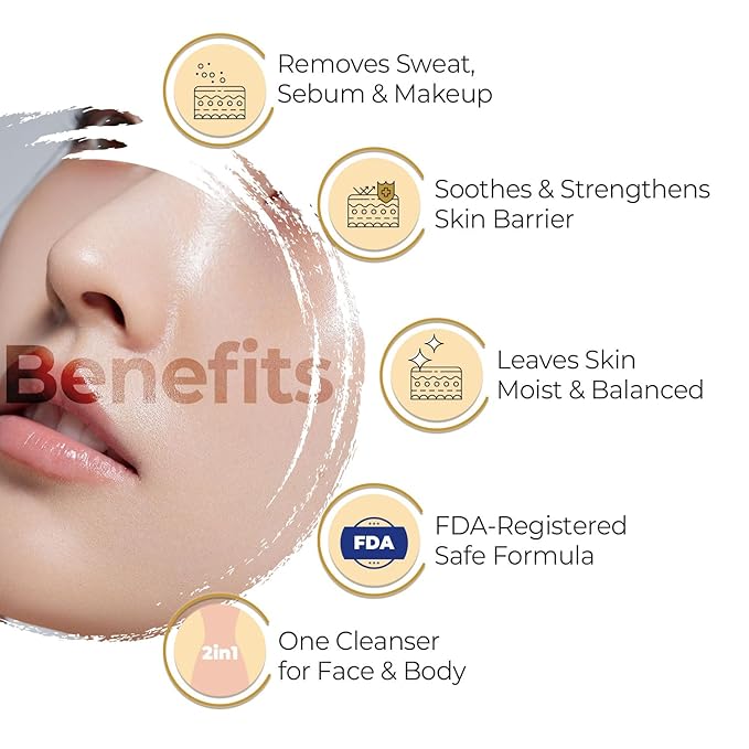 Pioom Rice Bran Cleansing Foam | Hydrating Face Wash for Sensitive Skin | Gentle K-Beauty Cleanser with Soft Creamy Texture & Lovely Scent | Family Size 16.9 fl oz