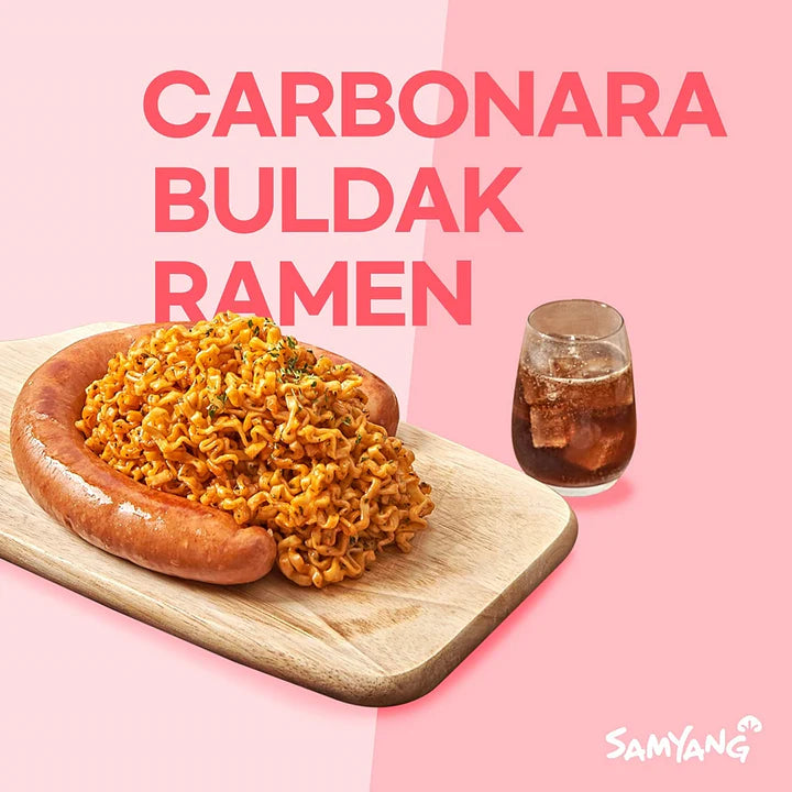 Samyang Buldak Ramen, Carbonara Hot Chicken Flavor(5 Packs)