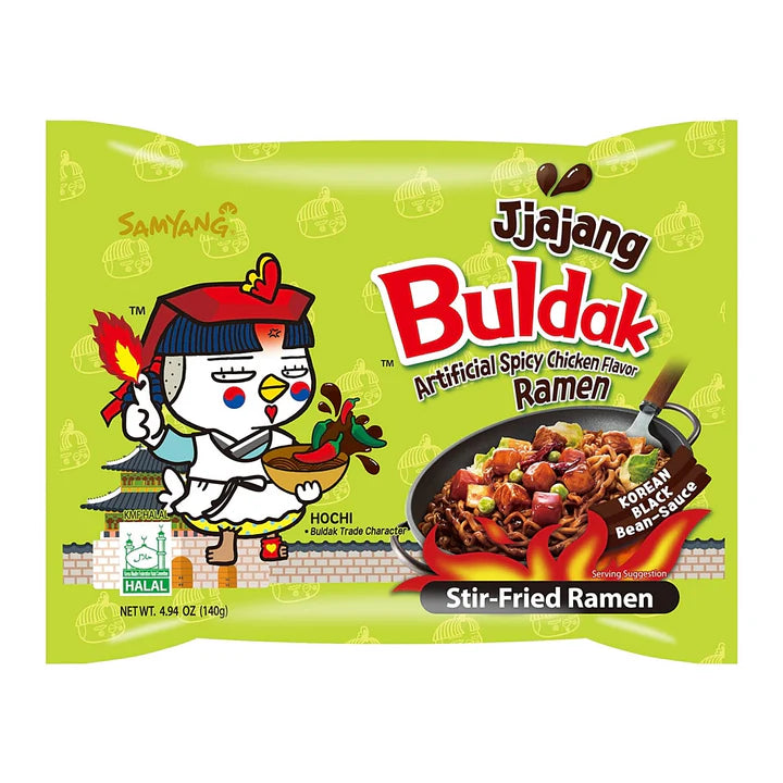 Samyang Buldak Ramen, Jjajang Hot Chicken Flavor(5 Packs)