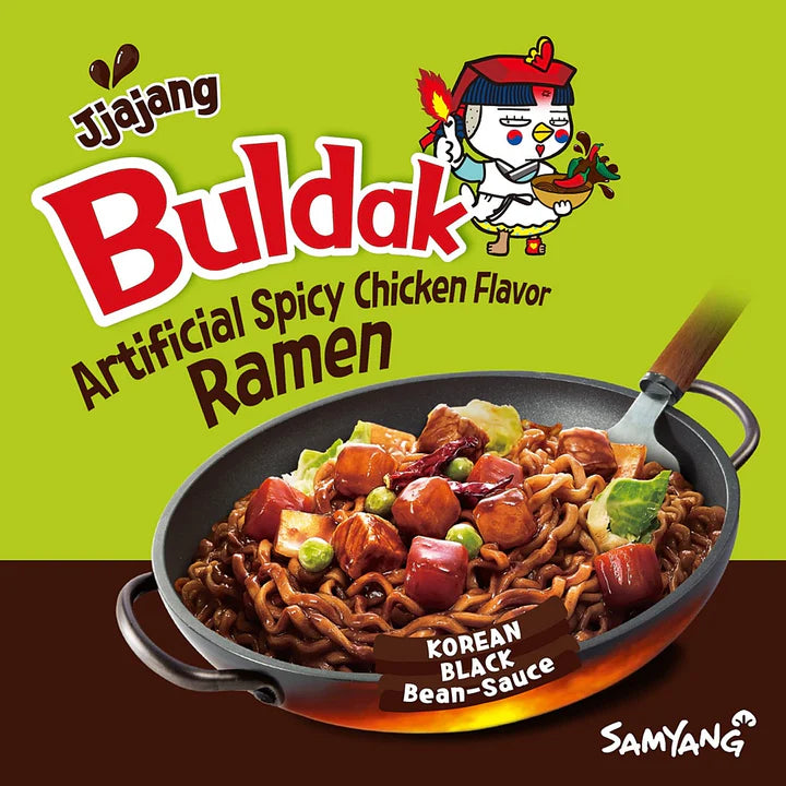 Samyang Buldak Ramen, Jjajang Hot Chicken Flavor(5 Packs)