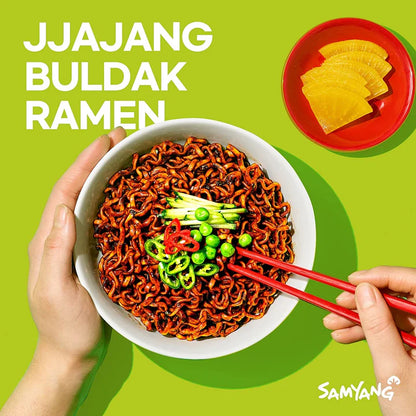 Samyang Buldak Ramen, Jjajang Hot Chicken Flavor(5 Packs)