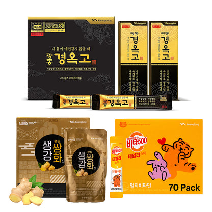 Kwangdong Kyung Ok Ko Premium Korean Herbal Supplement Gift Set (include Ginger Ssang Hwa Jin, Vita500) (Copy)