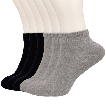 FEETO Cotton Ankle Socks, 6 Pairs