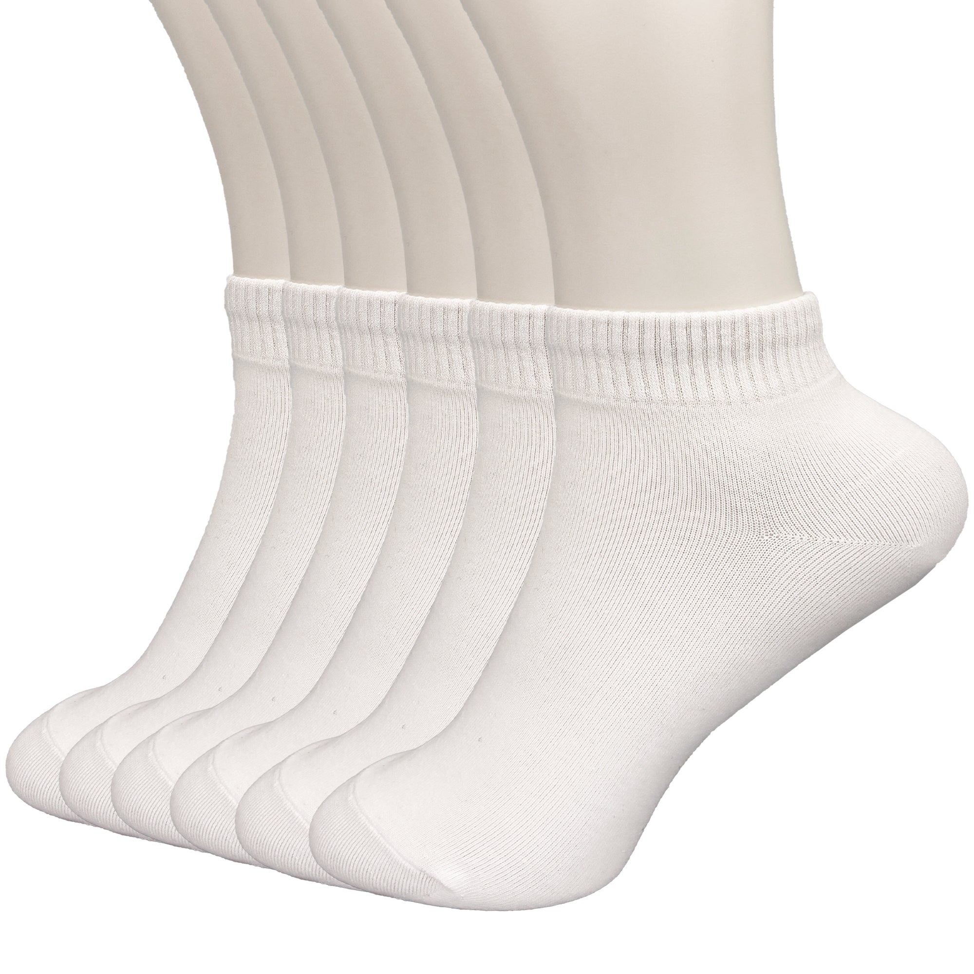 FEETO Cotton Ankle Socks, 6 Pairs