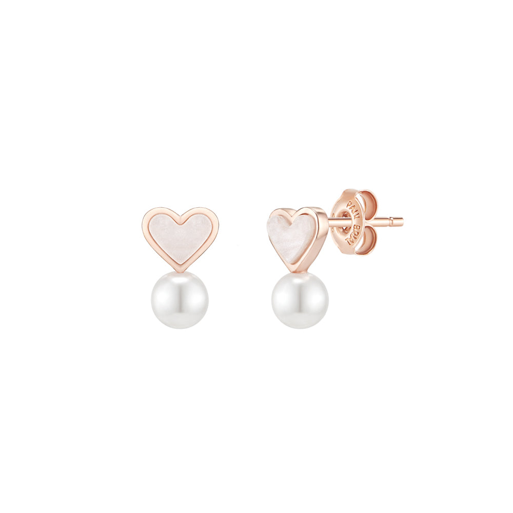 Heart Pearl Earrings - DynaMart