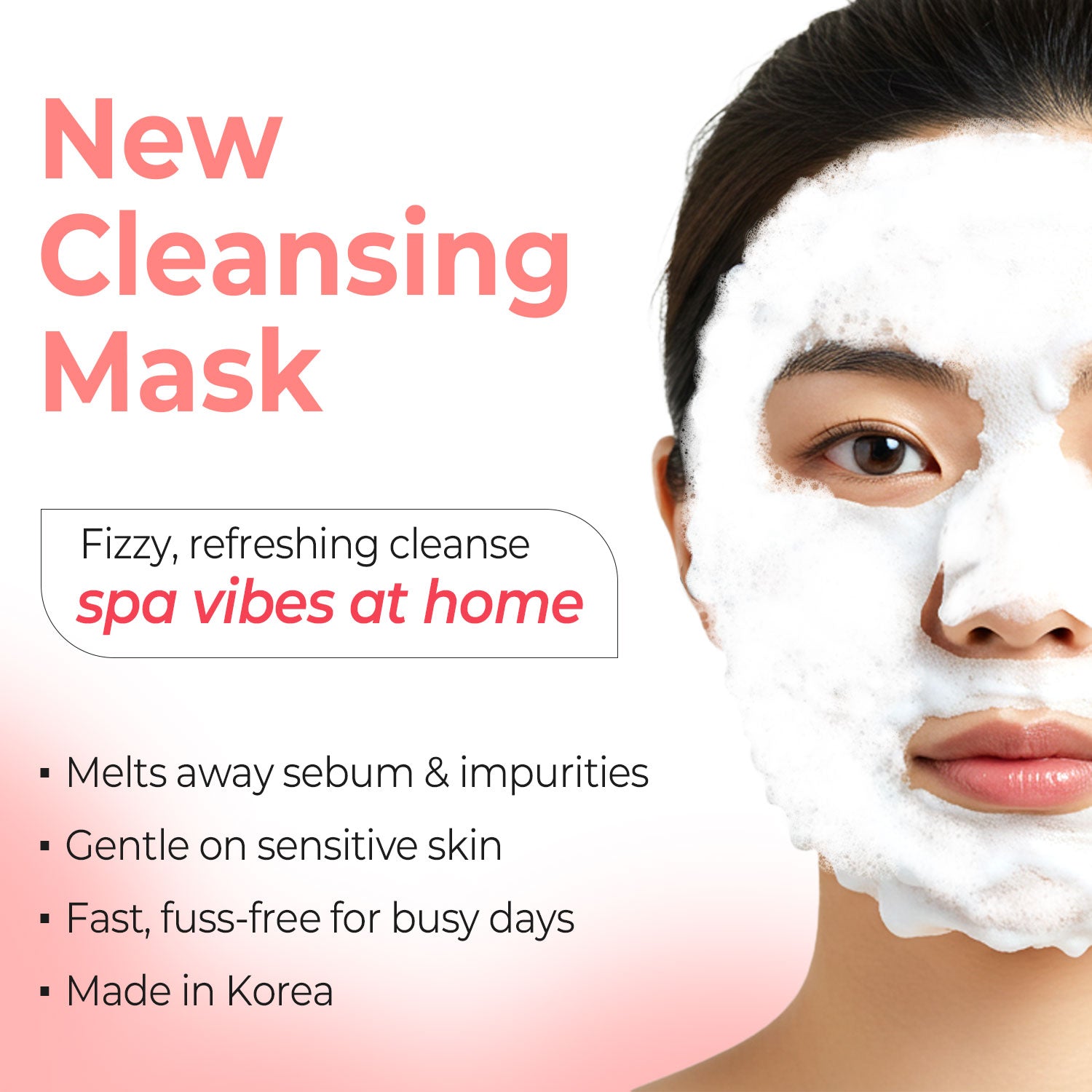 Pioom Bichon Bubble Cleansing Mask, foaming facial mask, Pore Deep Cleansing, Gentle Face cleansing mask, Pack of 10