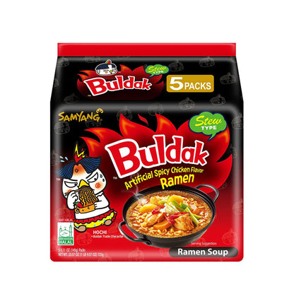 Samyang Buldak Ramen, Stew Type Hot Chicken Flavor(5 Packs)