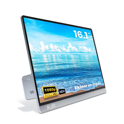 ÉKLEER DualView Portable Monitor 16.1 inch – Smartphone Mirroring & Wireless Dual Display