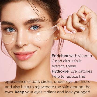 Look At Me Hydrogel Eye Patch, Vitamin C & Citrus Fruits, Eye Masks for Dark Circles & Puffiness, Eye Firming Skin Treatment for Men & Women, 5 Pairs (2 g / 0.07 oz) – Made in Korea