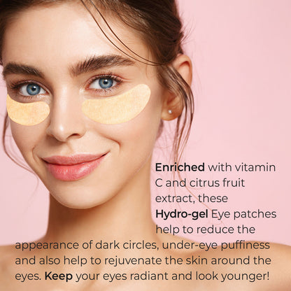 Look At Me Hydrogel Eye Patch, Vitamin C & Citrus Fruits, Eye Masks for Dark Circles & Puffiness, Eye Firming Skin Treatment for Men & Women, 5 Pairs (2 g / 0.07 oz) – Made in Korea
