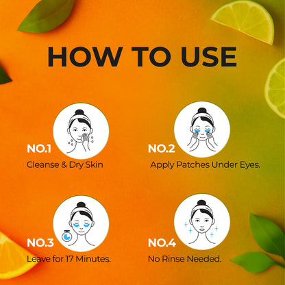 Look At Me Hydrogel Eye Patch, Vitamin C & Citrus Fruits, Eye Masks for Dark Circles & Puffiness, Eye Firming Skin Treatment for Men & Women, 5 Pairs (2 g / 0.07 oz) – Made in Korea