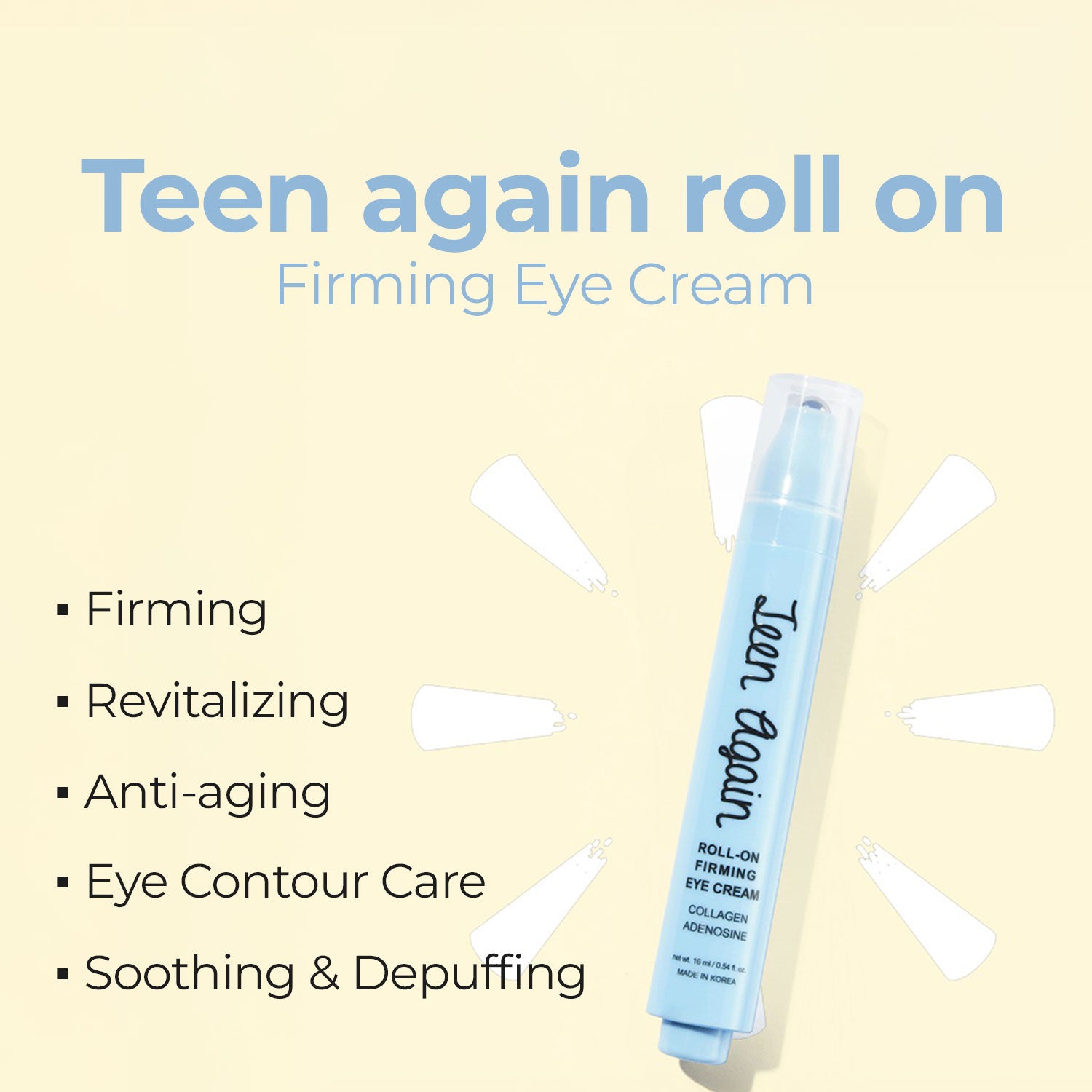 Look at Me Teen Again Dark Circle Eye Cream, Anti-Aging Line Smoothing Skin Care Treatment, Wrinkle Care, Cruelty Free, for Women and Men 0.84 fl. oz 25 ml