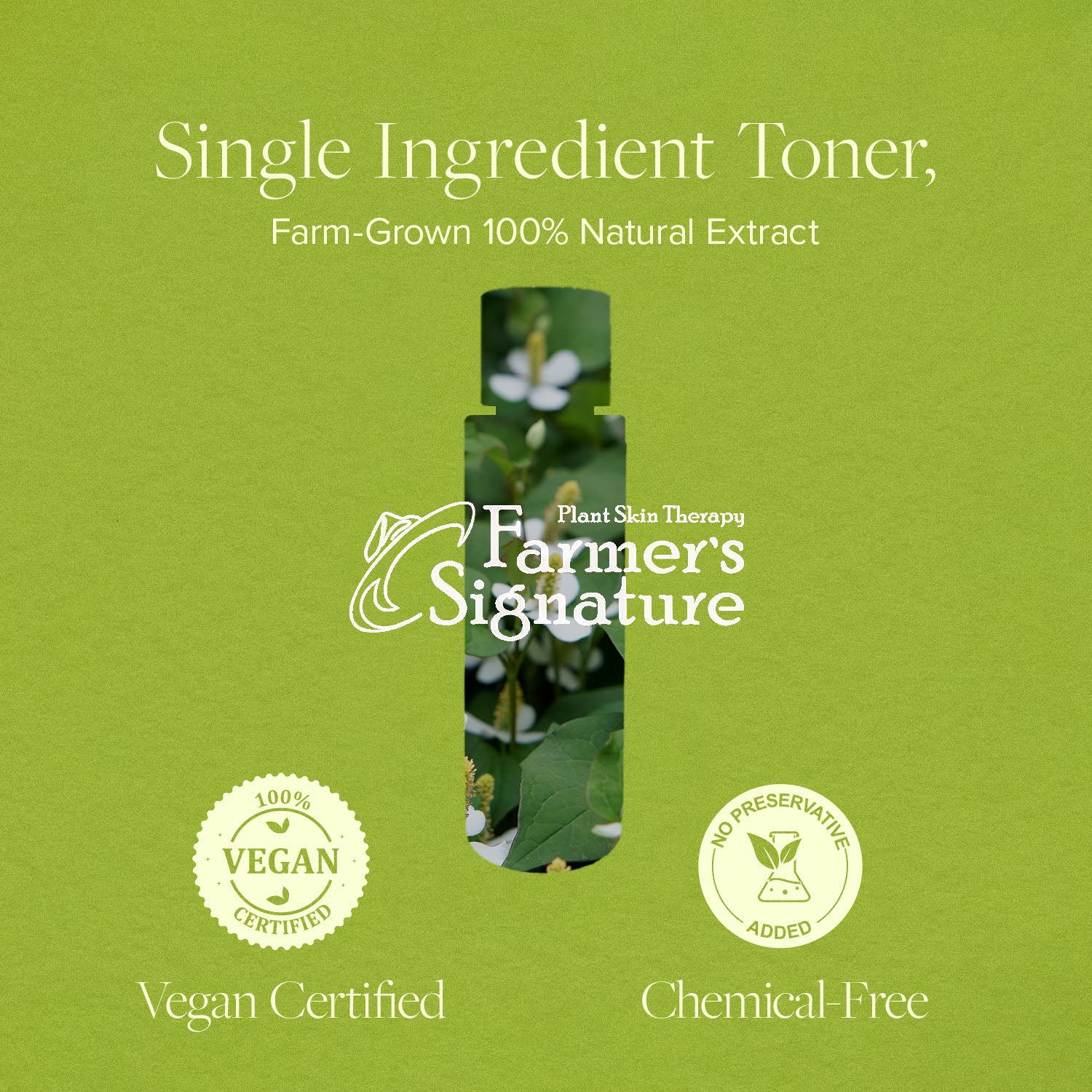 Farmer's Signature Vegan Toner - Made with 100% Vegan Extract