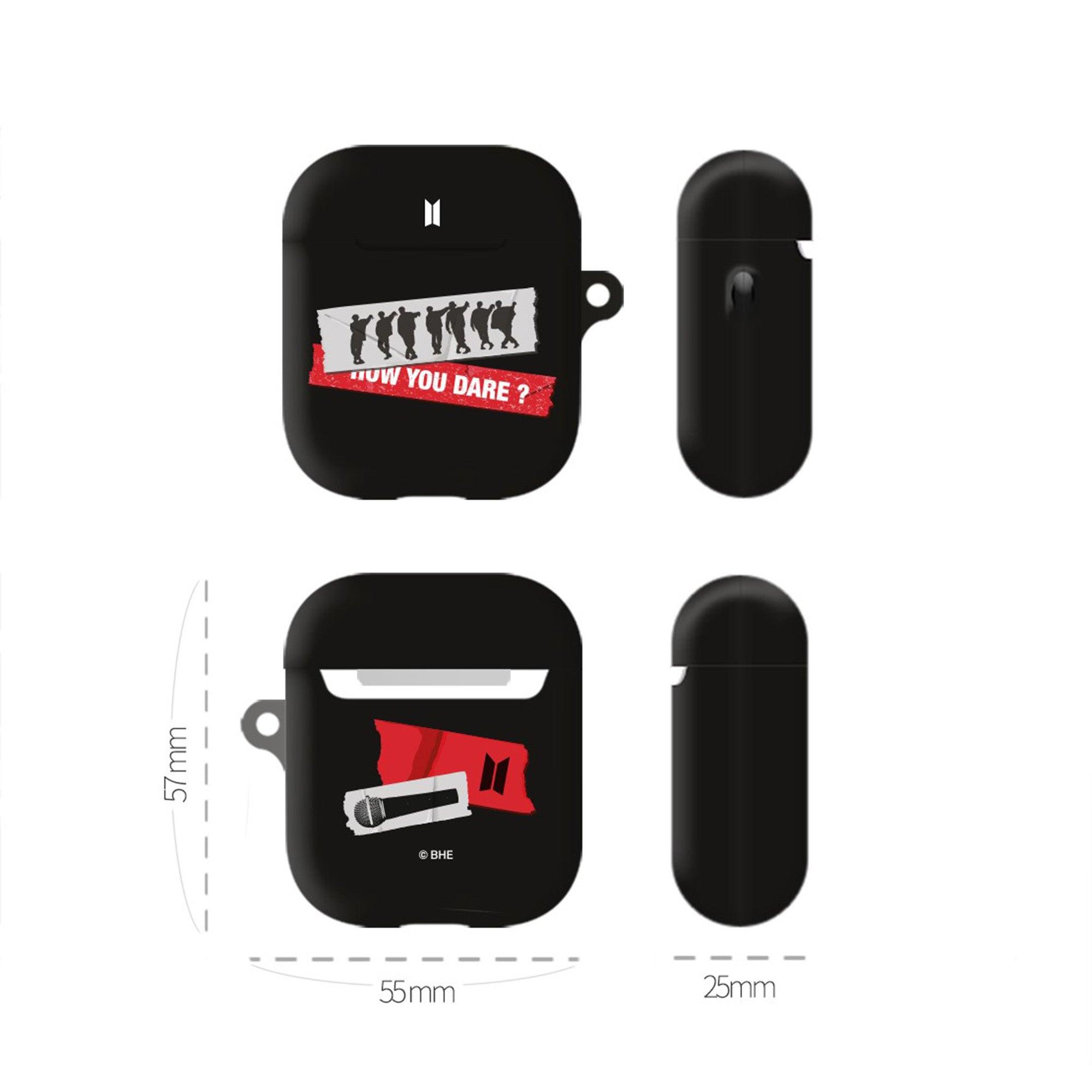 MIC Drop Black Silhouette Airpods Case -TinyTAN- DynaMart