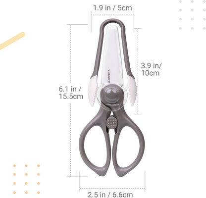 MOTHER-K Portable Ceramic Scissors with Tong Set