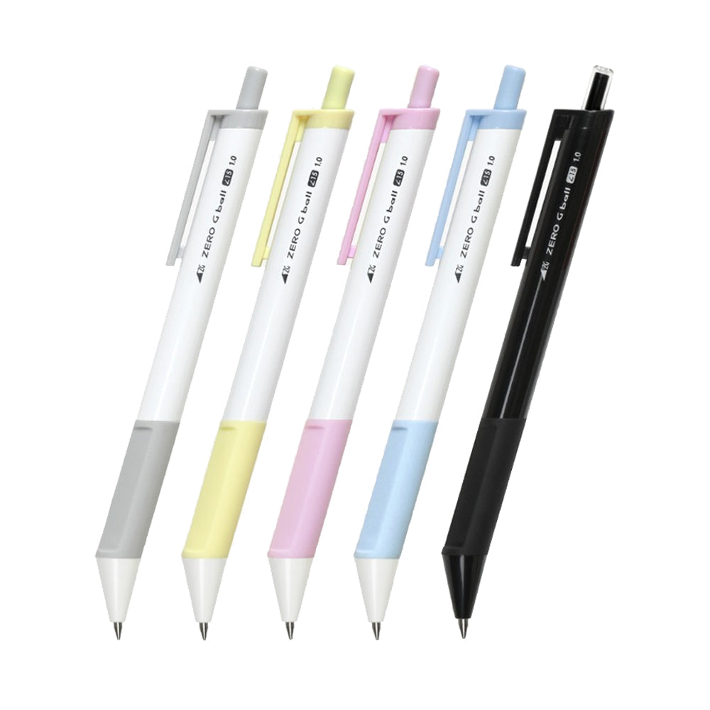 ZERO G Ball Ergonomic Black Pen Set 5 Packs (0.38, 0.5, 0.7, 1.0 mm)