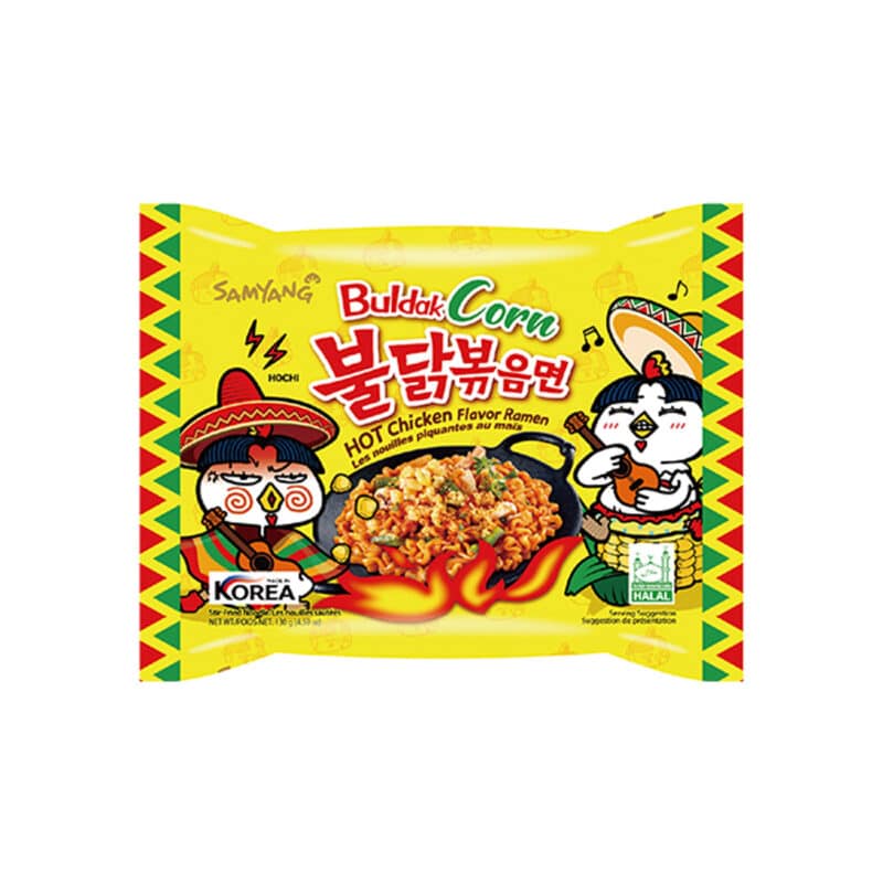 Samyang Buldak Ramen, Corn Hot Chicken Flavor(5 Packs)