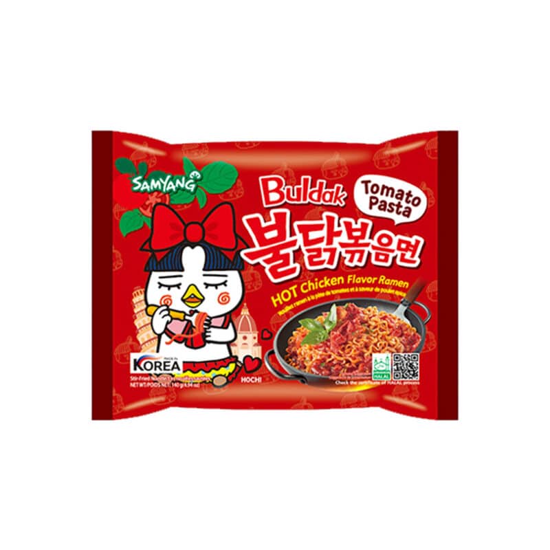 Samyang Buldak Ramen, Tomato Pasta Hot Chicken Flavor(5 Packs)