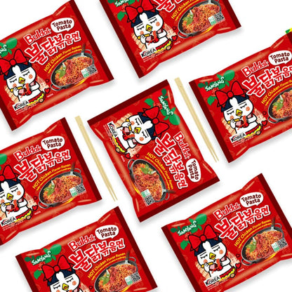 Samyang Buldak Ramen, Tomato Pasta Hot Chicken Flavor(5 Packs)