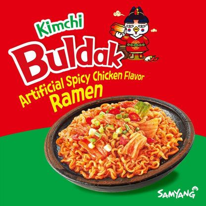 Samyang Buldak Ramen, Kimchi Hot Chicken Flavor(5 Packs)