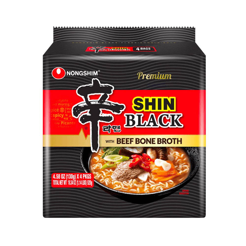 Nongshim Shin Black Premium Ramen 4 Packs* 4.58oz