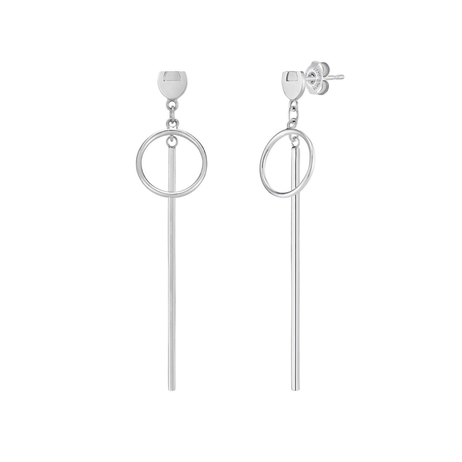 [Silver] Harp Earrings White -PAUL BRIAL- DynaMart