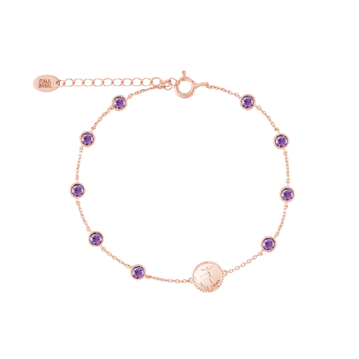 [Silver] Two-way Violet Bracelet Pink -PAUL BRIAL- DynaMart