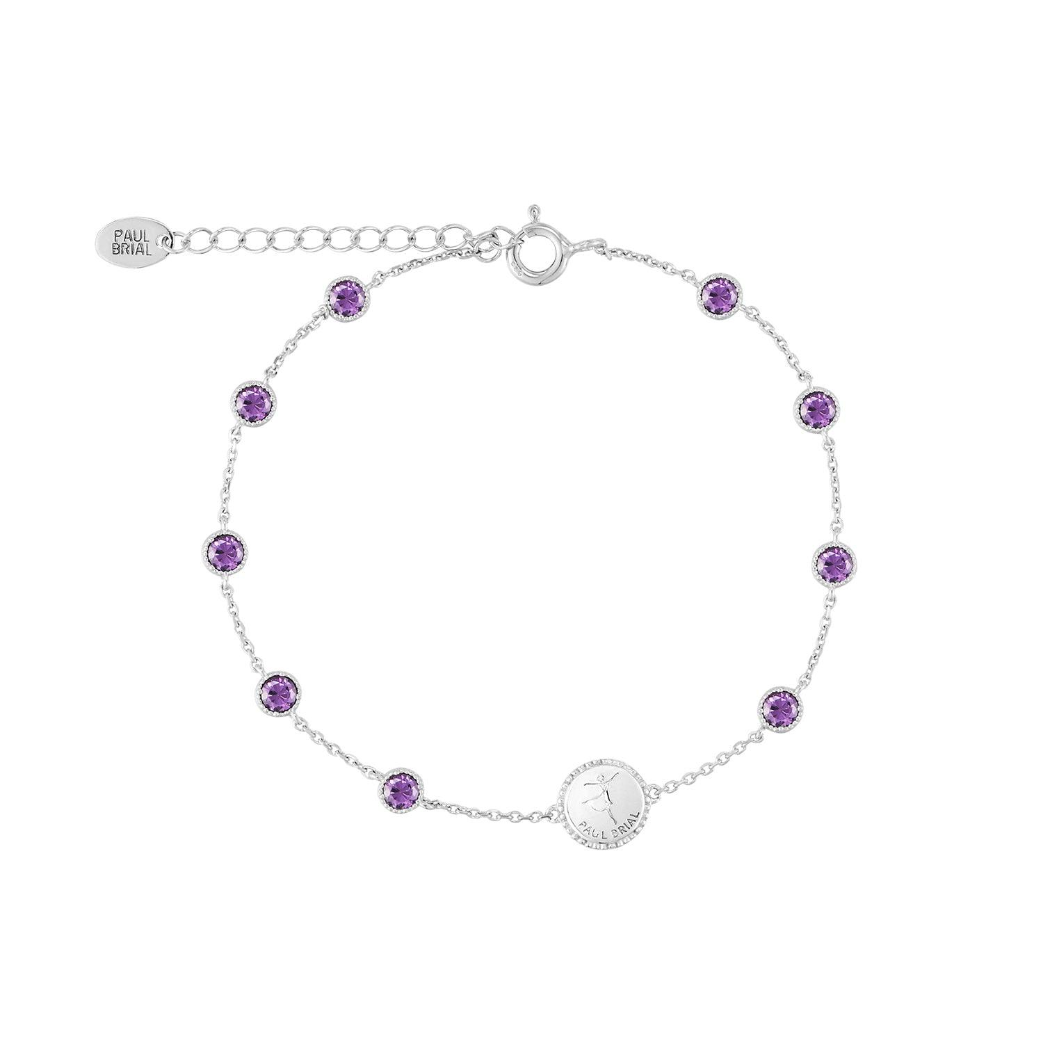 [Silver] Two-way Violet Bracelet White -PAUL BRIAL- DynaMart