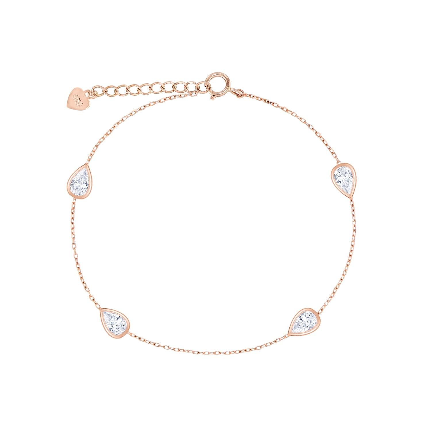 [Silver] Water Drop Bracelet Pink -PAUL BRIAL- DynaMart